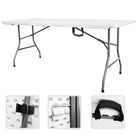 Tavolo pieghevole catering campeggio 180 cm richiudibile portatile mare spiaggia camping