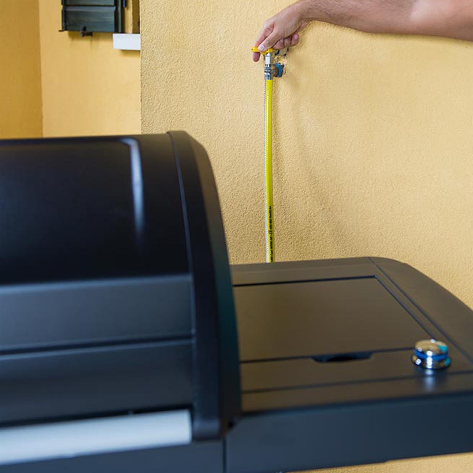 BARBECUE BBQ FORNELLO BRACE GRIGLIA CON RUOTE A GAS 3 SERIES LS PLUS DUALGAS BRUCIATORI