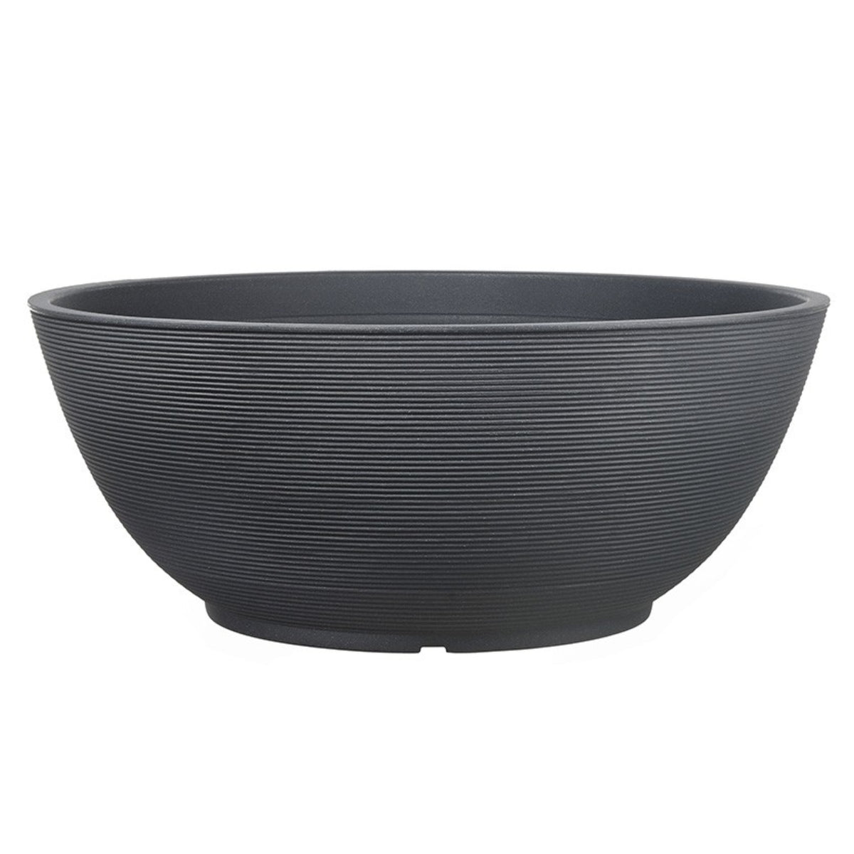 Vaso Per Fiori Sahara In Plastica Resistente UV - Antracite, Altezza 68,5 Cm, Diametro 34,5 Cm, Con Insertio, Effetto Ondulato - 2