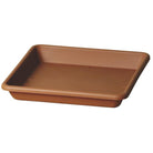 VASO QUADRO QUADRATO VASI FIORI RESINA COLORATI da esterno e giardino piante fiori (SOTTOVASO 27 CM X VASO 32 CM - TERRACOTTA)