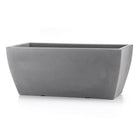 VASO RETTANGOLARE CASSETTONE VASI RESINA COLORATI da esterno e giardino FIORI PIANTE PIANTA (VASO 58 CM)