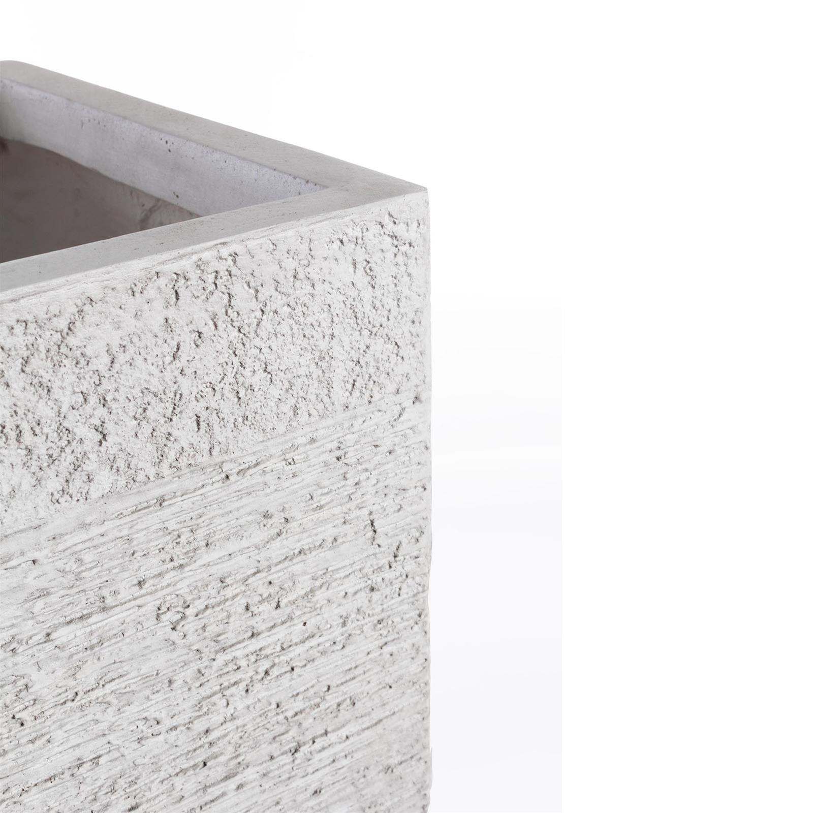 SET 3 VASI VASO PIANTE FIBRA DI VETRO GRAFFITI BOMB BIANCO PIANTE GIARDINO VERANDA