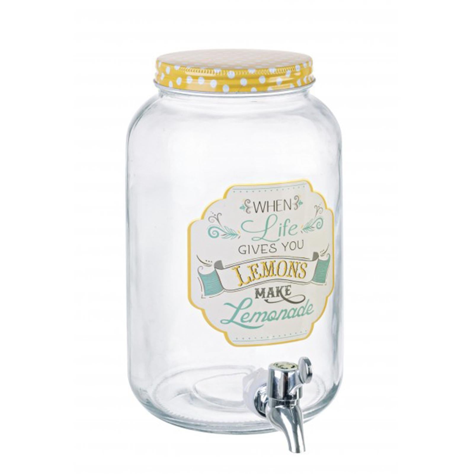 Barattoli DISPENSER LIQUIDI ARREDO ARREDAMENTO CUCINA BEVANDE 3 L (GIALLO)