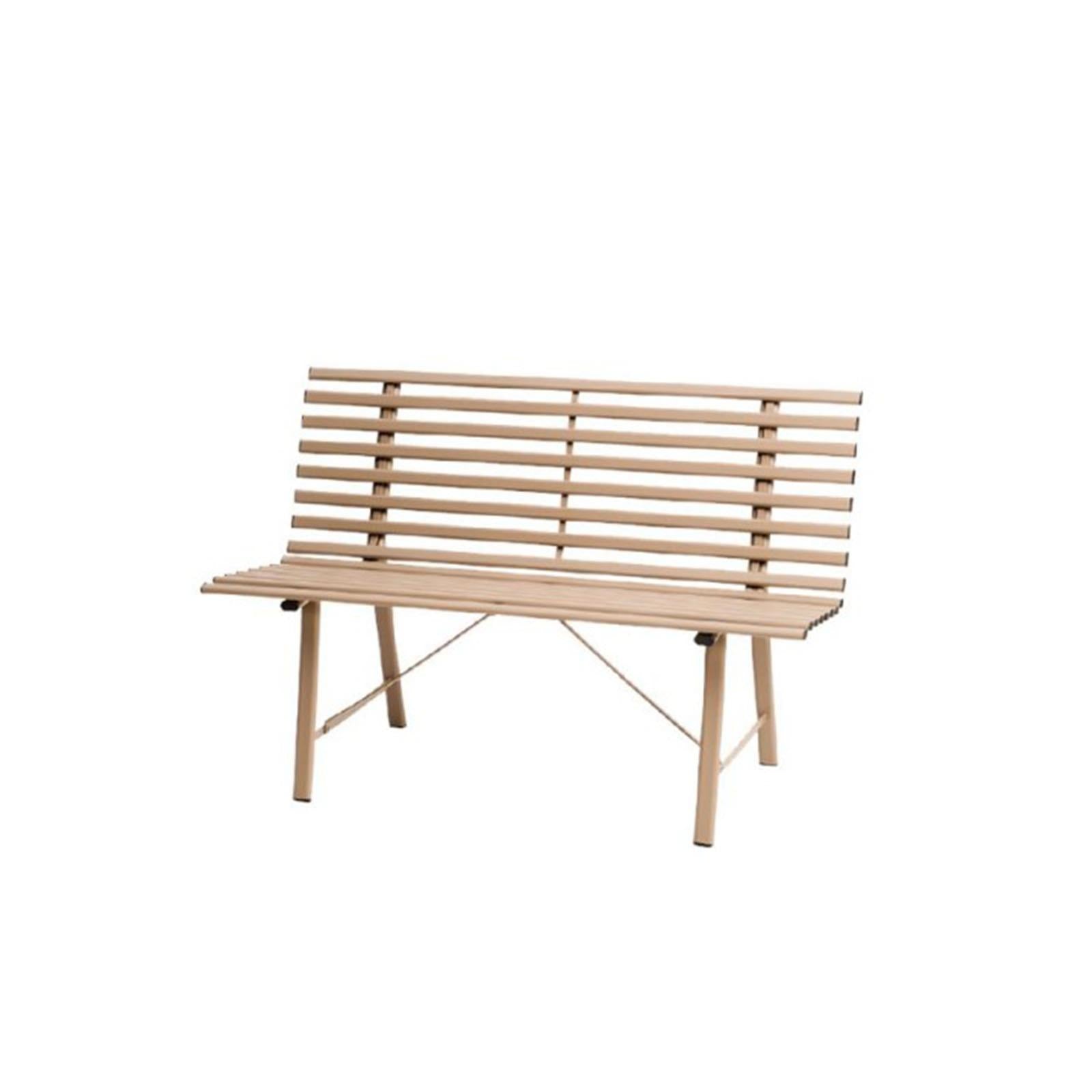 PANCA PANCHINA GRIGIO CHIARO 2 POSTI METALLO ARREDAMENTO da esterno e giardino VERANDA BAR CAROL