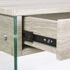 SCRIVANIA ARMOS CON CASSETTI PER COMPUTER PORTA PC DA UFFICIO CAMERETTA IN LEGNO STANZETTA (Taglia unica - NATURAL)