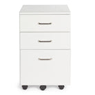 CASSETTIERA DA UFFICIO NADIR BIANCA CON RUOTE 3 CASSETTI PER SCRIVANIA H 65 CM
