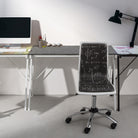 SCRIVANIA YOUNG SMOKE PER COMPUTER PORTA PC IN VETRO DA CAMERETTA BAMBINO 113 CM