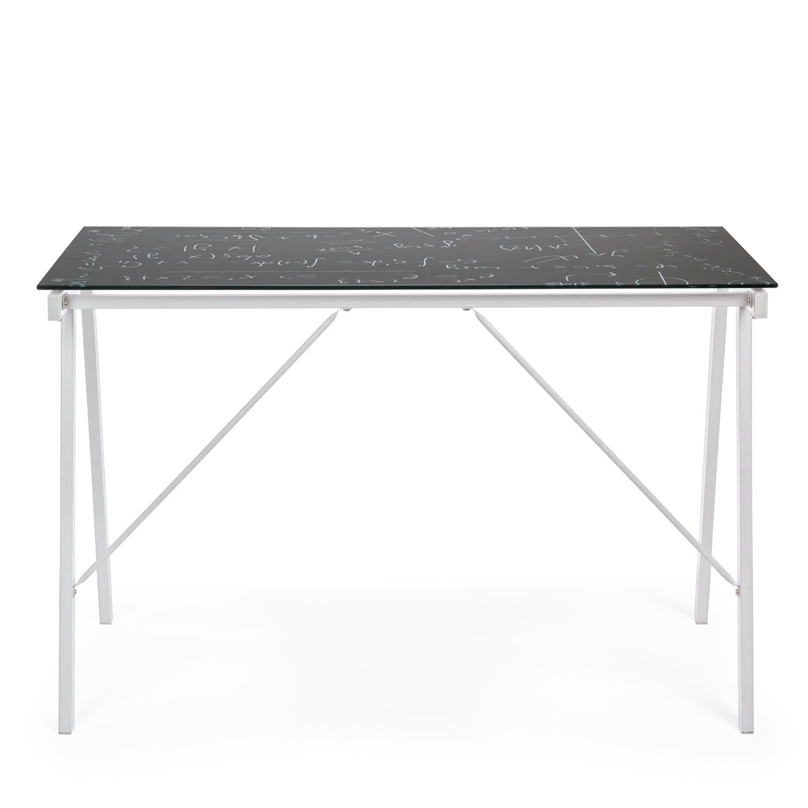 SCRIVANIA YOUNG SMOKE PER COMPUTER PORTA PC IN VETRO DA CAMERETTA BAMBINO 113 CM