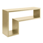 Mensole da Muro a Cubo, in legno, design lettera "L" (Rovere Sagerau)