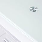 Scrivania scarlett bianco in vetro con cassettiera porta pc tavolo ufficio cameretta