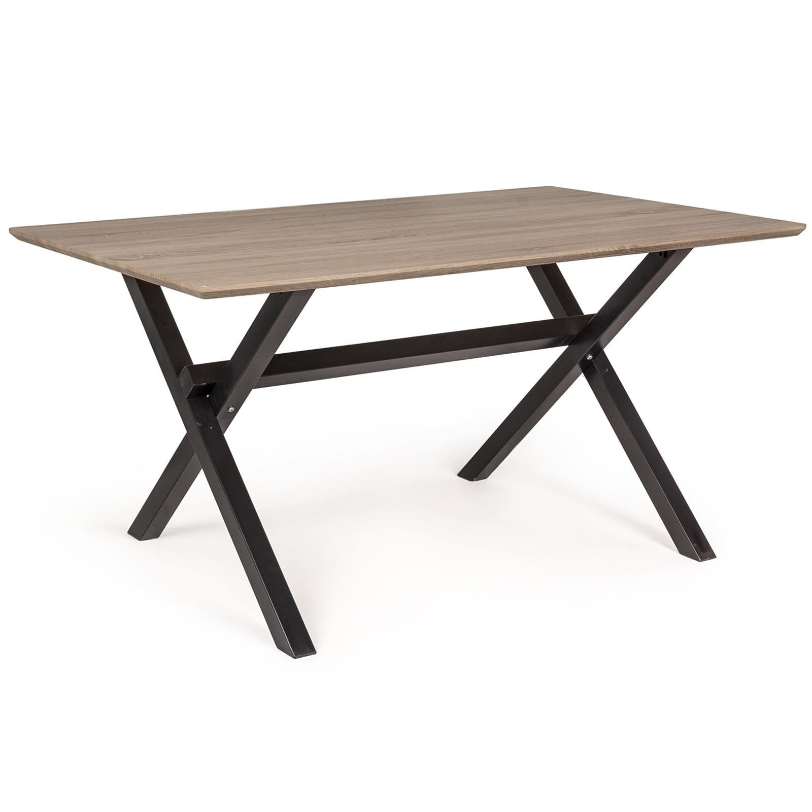 Tavolo in legno INTERNO RETTANGOLARE 150 X 90 PRANZO CASA ARREDAMENTO PHILOS SCURO