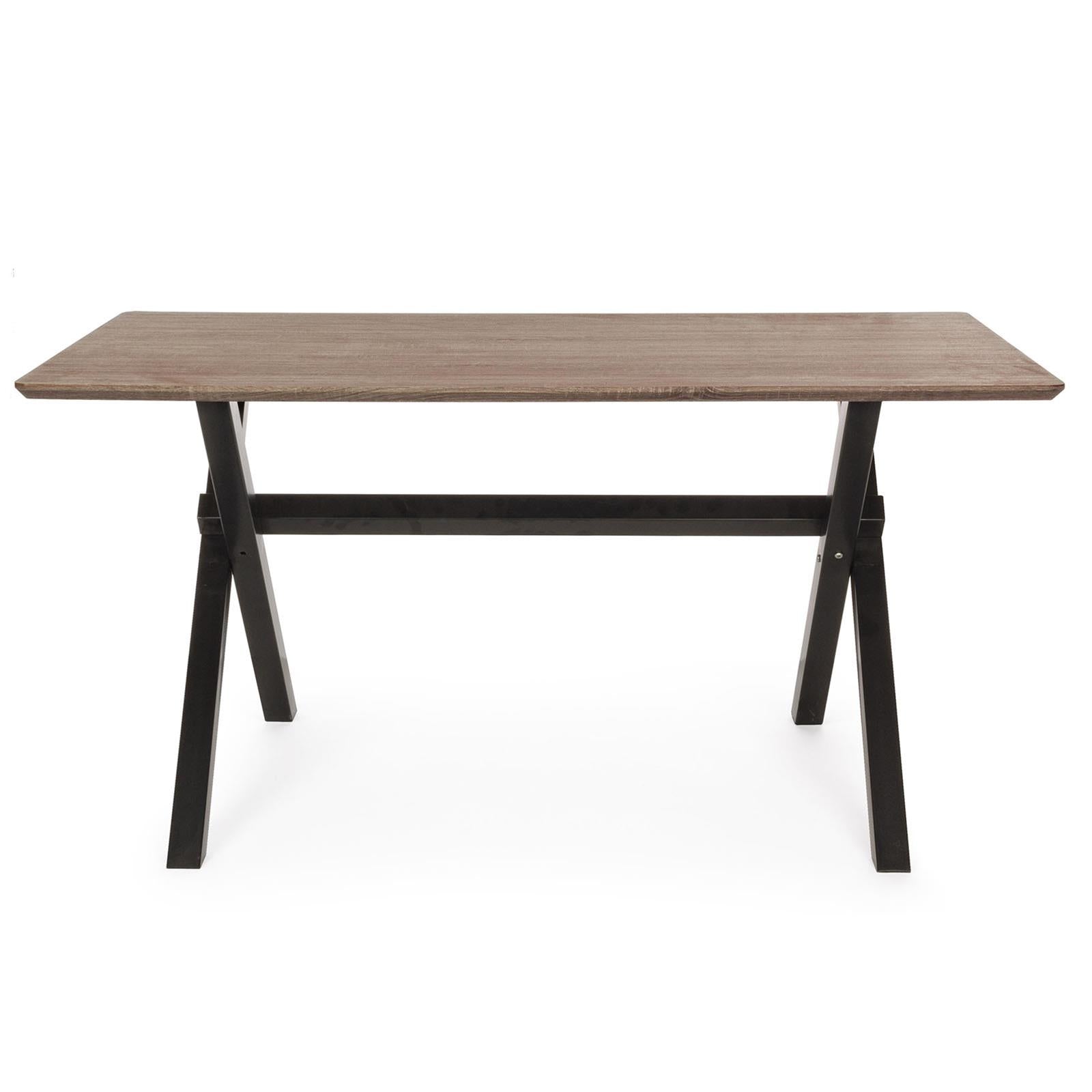 Tavolo in legno INTERNO RETTANGOLARE 150 X 90 PRANZO CASA ARREDAMENTO PHILOS SCURO