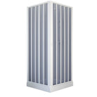 BOX DOCCIA ANGOLARE RICHIUDIBILE 80 X 80 BIANCO APERTURA A SOFFIETTO RIDUCIBILE SU MISURA