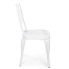 Sedia faenza in alluminio bianco da esterno per giardino e veranda