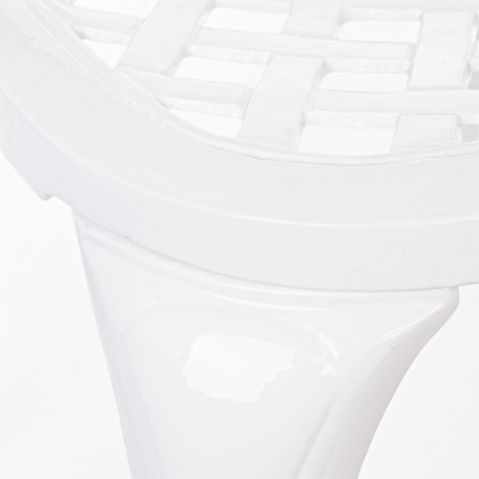 Sedia faenza in alluminio bianco da esterno per giardino e veranda