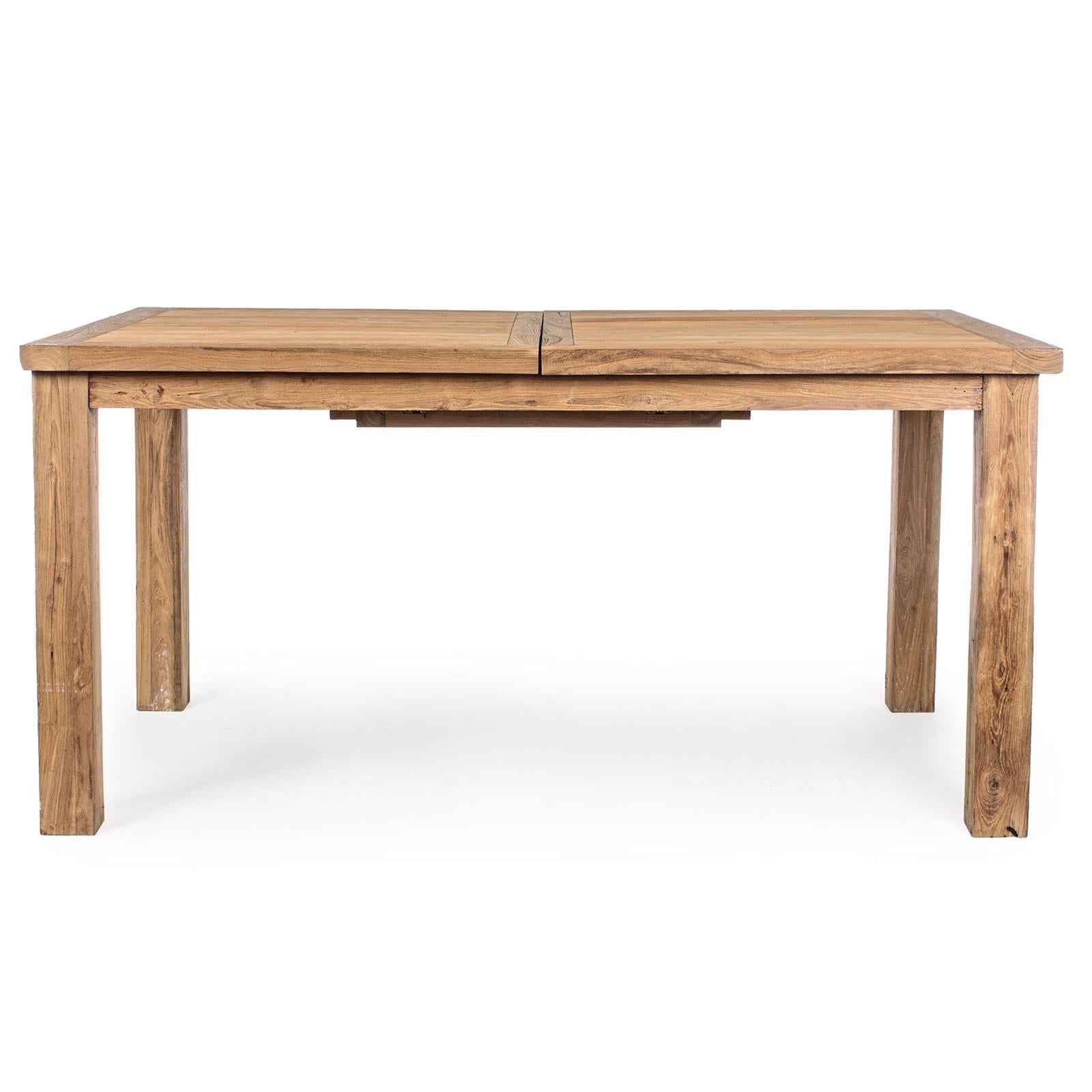 Tavolo bounty in legno di teak riciclato allungabile da giardino 160/220x95