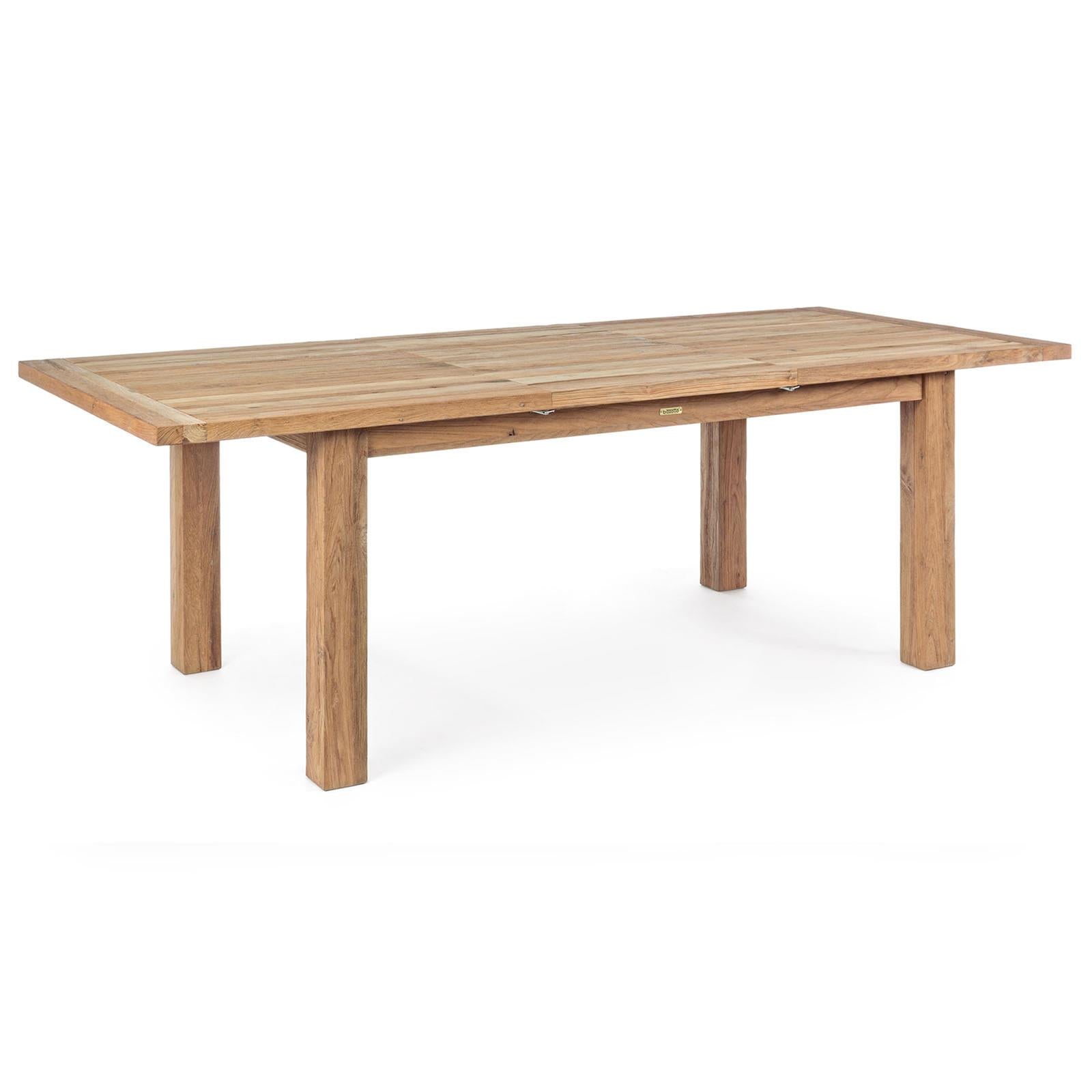 Tavolo bounty in legno di teak riciclato allungabile da giardino 160/220x95