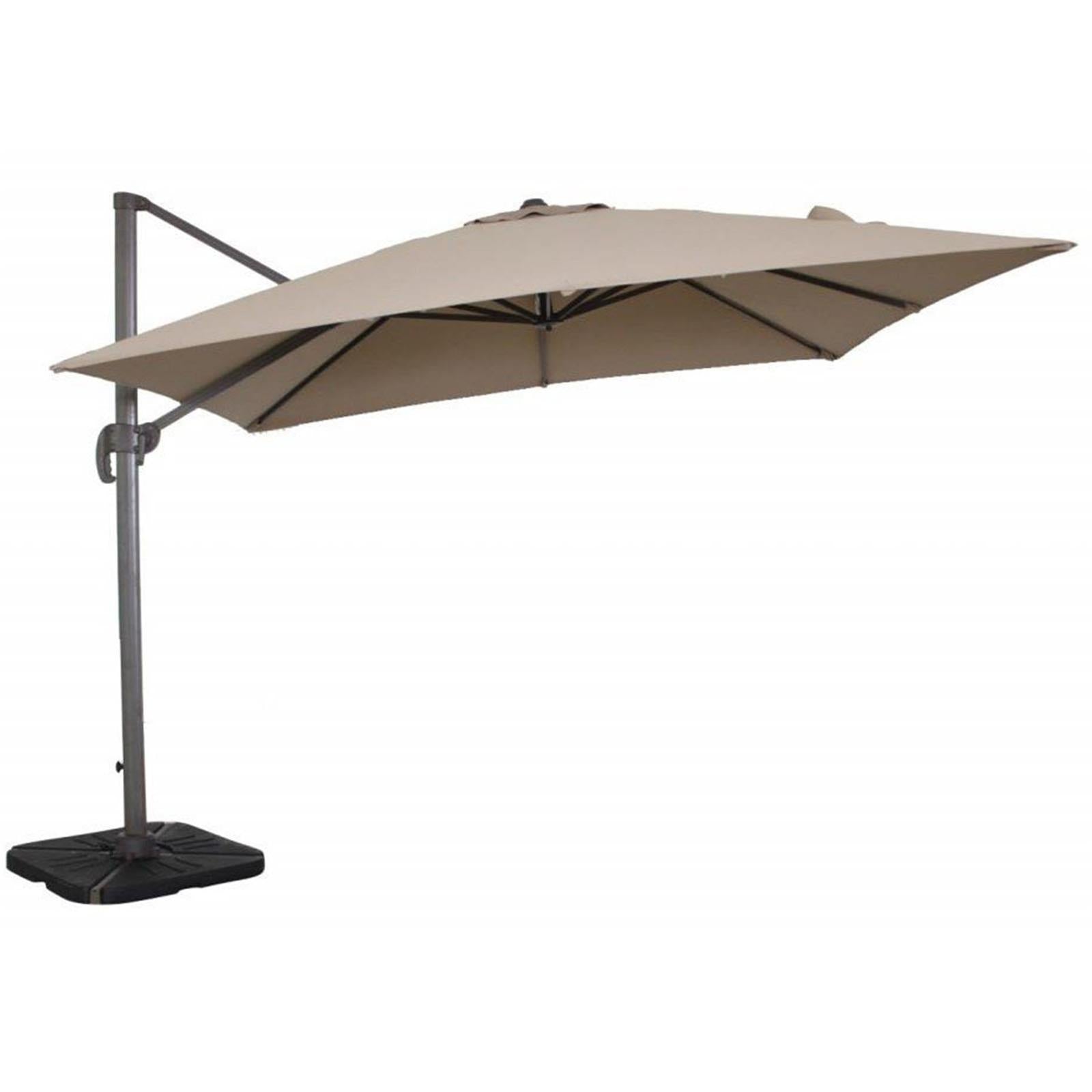 OMBRELLONE OMBRELLONI SATURNO ALLUMINIO BRACCIO LATERALE ORIENTABILE TESSUTO IDROREPELLENTE (3 X 4 - TAUPE)