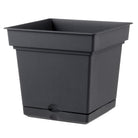 VASO QUADRATO QUADRO CON SOTTOVASO in resina COLORATI da esterno e giardino FIORI PIANTE PIANTA STILL (VASO 40 CM - ANT...