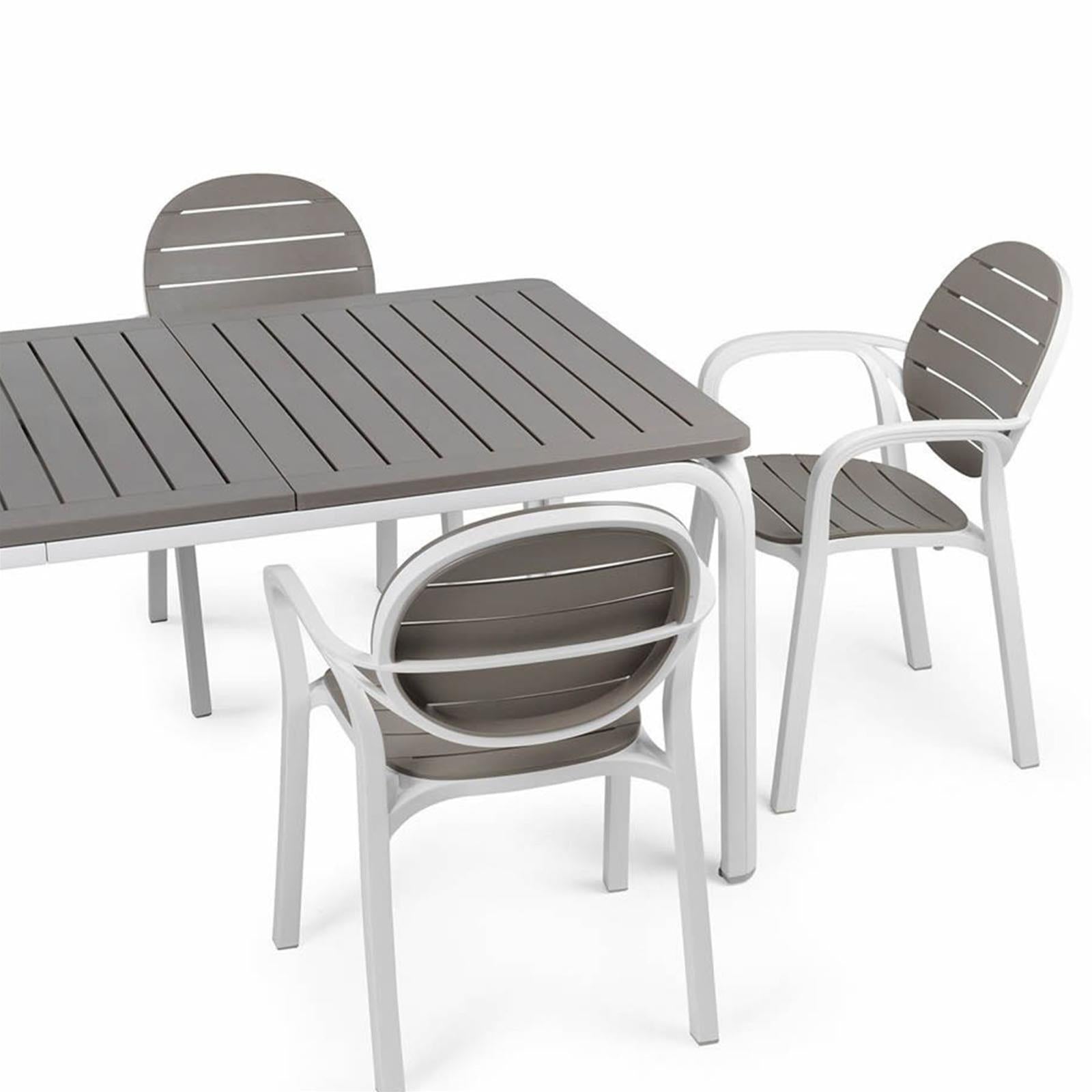 TAVOLO ALLORO 210/280 TORTORA ALLUNGABILE PIANO IN DUREL TOP DA da esterno e giardino VERANDA