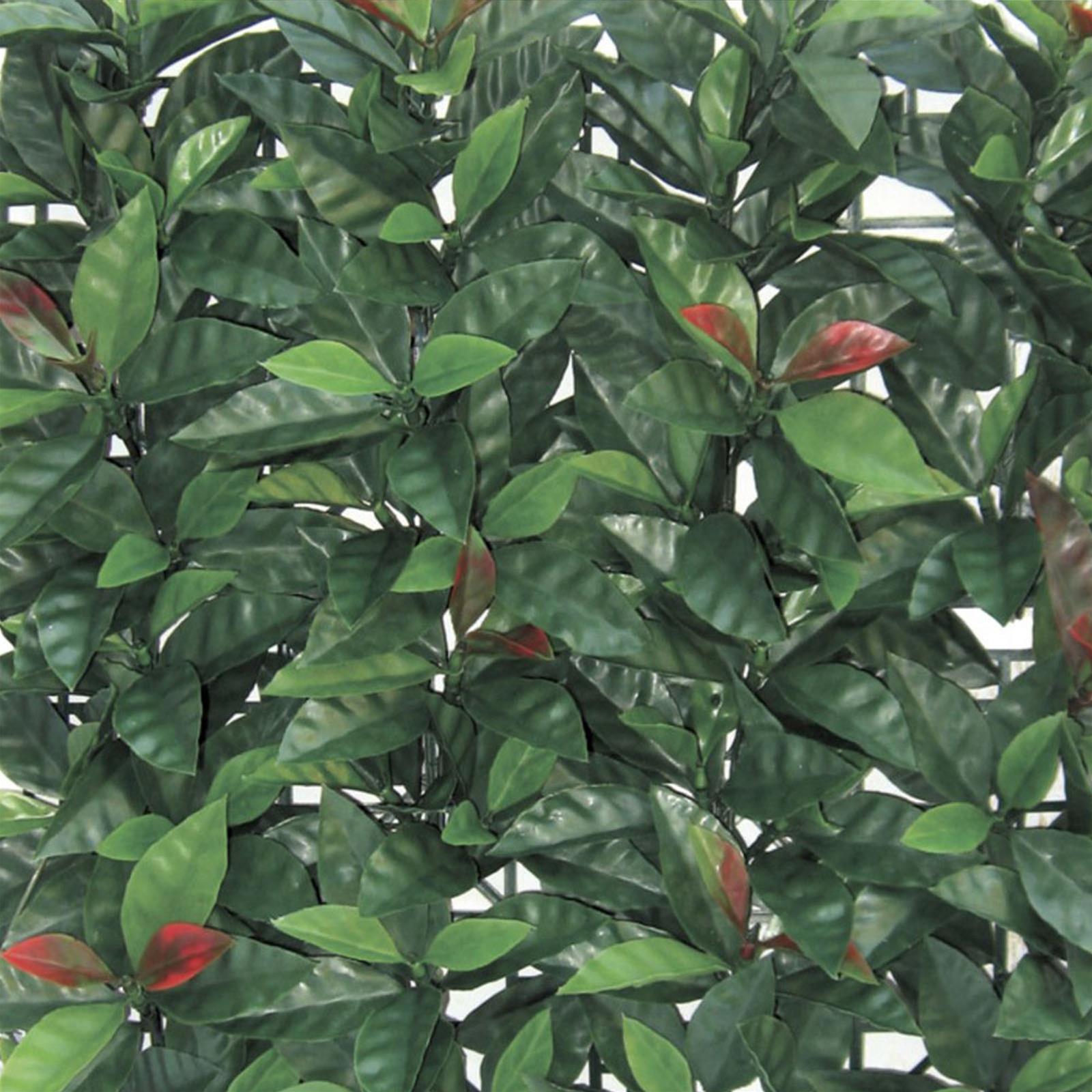 SIEPE ARTIFICIALE 1 X 1 PHOTINIA ROSSA DECORAZIONE PER BALCONI E GIARDINO ANTI UV