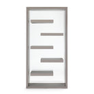 LIBRERIA BILBAO IN LEGNO E VETRO MODERNA MENSOLA DI DESIGN PER UFFICIO E CAMERETTA (GRIGIO)