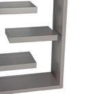 LIBRERIA BILBAO IN LEGNO E VETRO MODERNA MENSOLA DI DESIGN PER UFFICIO E CAMERETTA (GRIGIO)