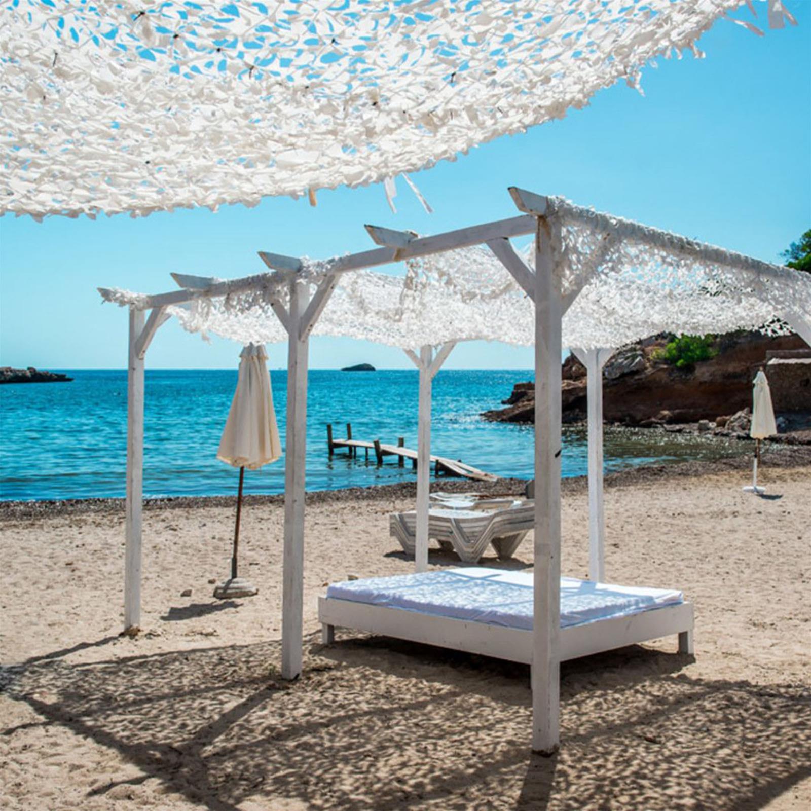 TELA OMBREGGIANTE TRAFORATA A VELA 3 X 4 BIANCO PER ARREDAMENTO DA ESTERNO