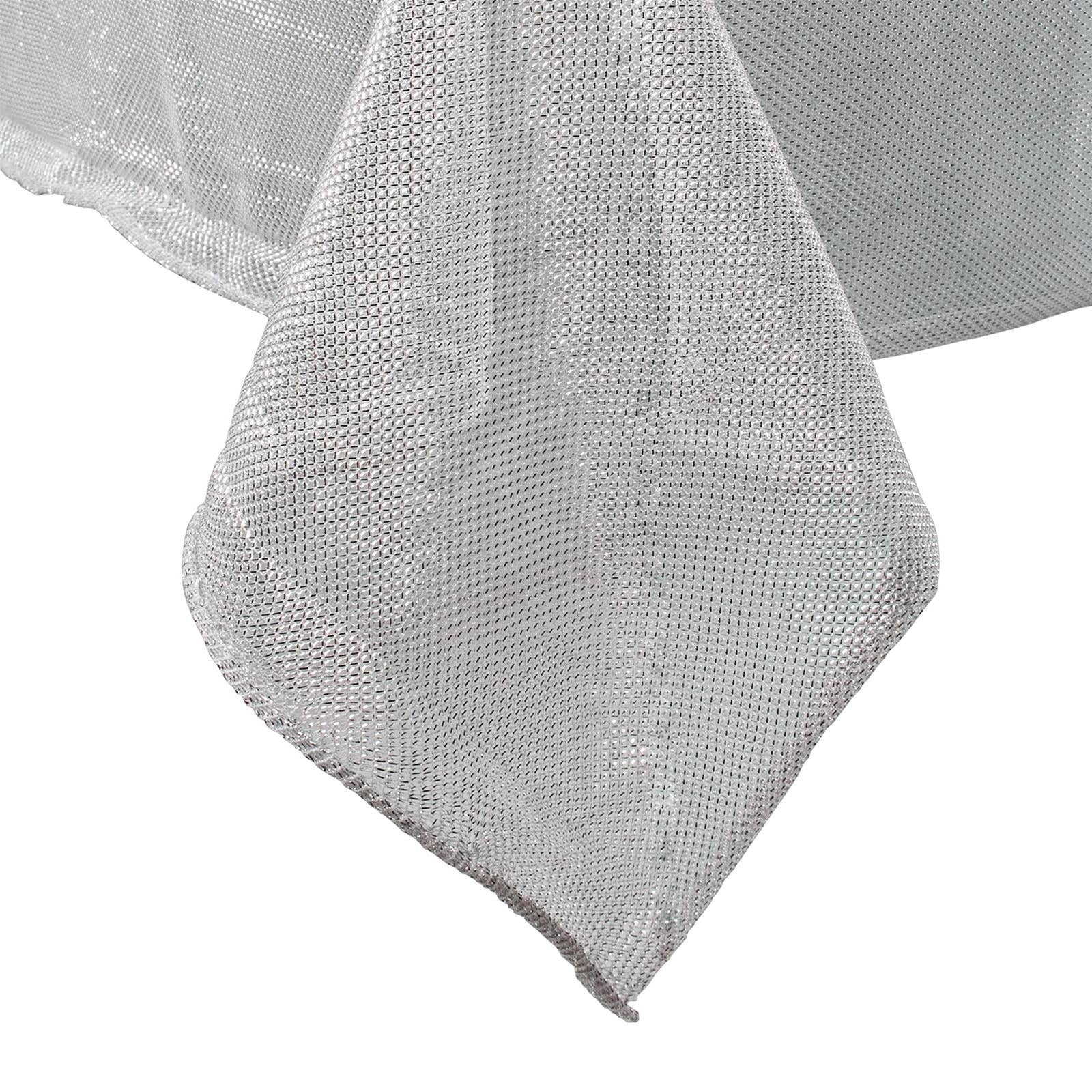 TOVAGLIA RORY ARGENTO 145 X 300 CM DECORAZIONE NATALIZIA TAVOLO 12 POSTI