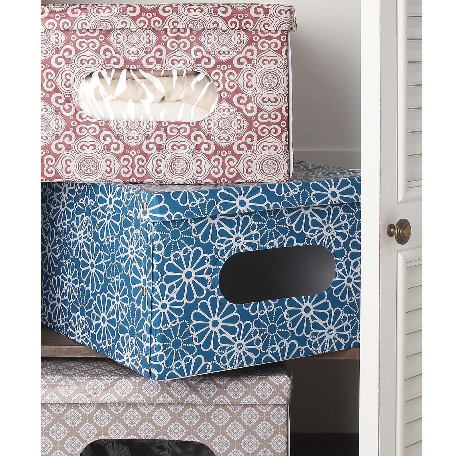 SCATOLA PER VESTITI BASIC RETTANGOLARE CONTENITORE SALVASPAZIO BOX IN PVC 50 CM