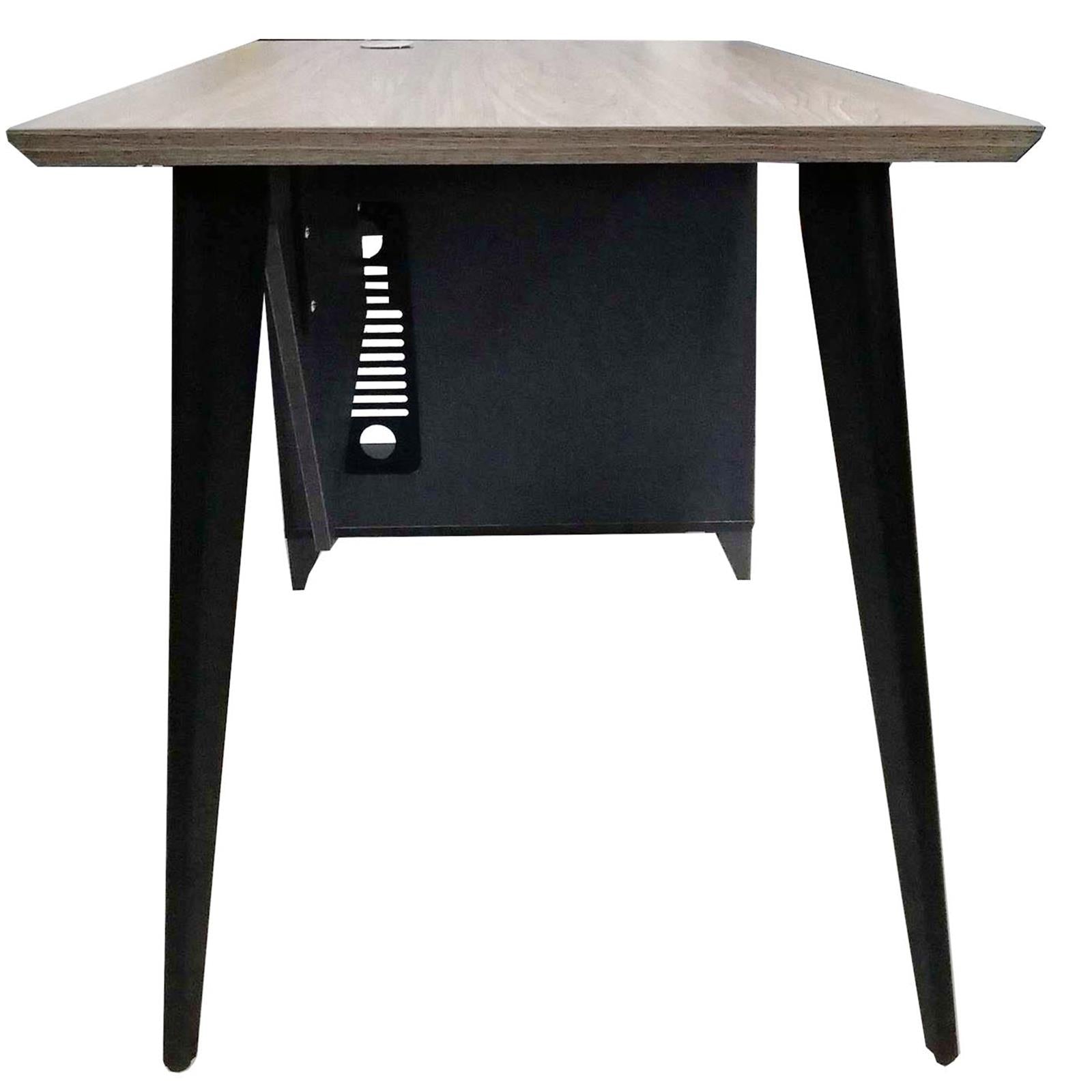 SCRIVANIA BUSINESS 140 CM PER COMPUTER PORTA PC TAVOLO DA UFFICIO IN LEGNO CON CASSETTIERA