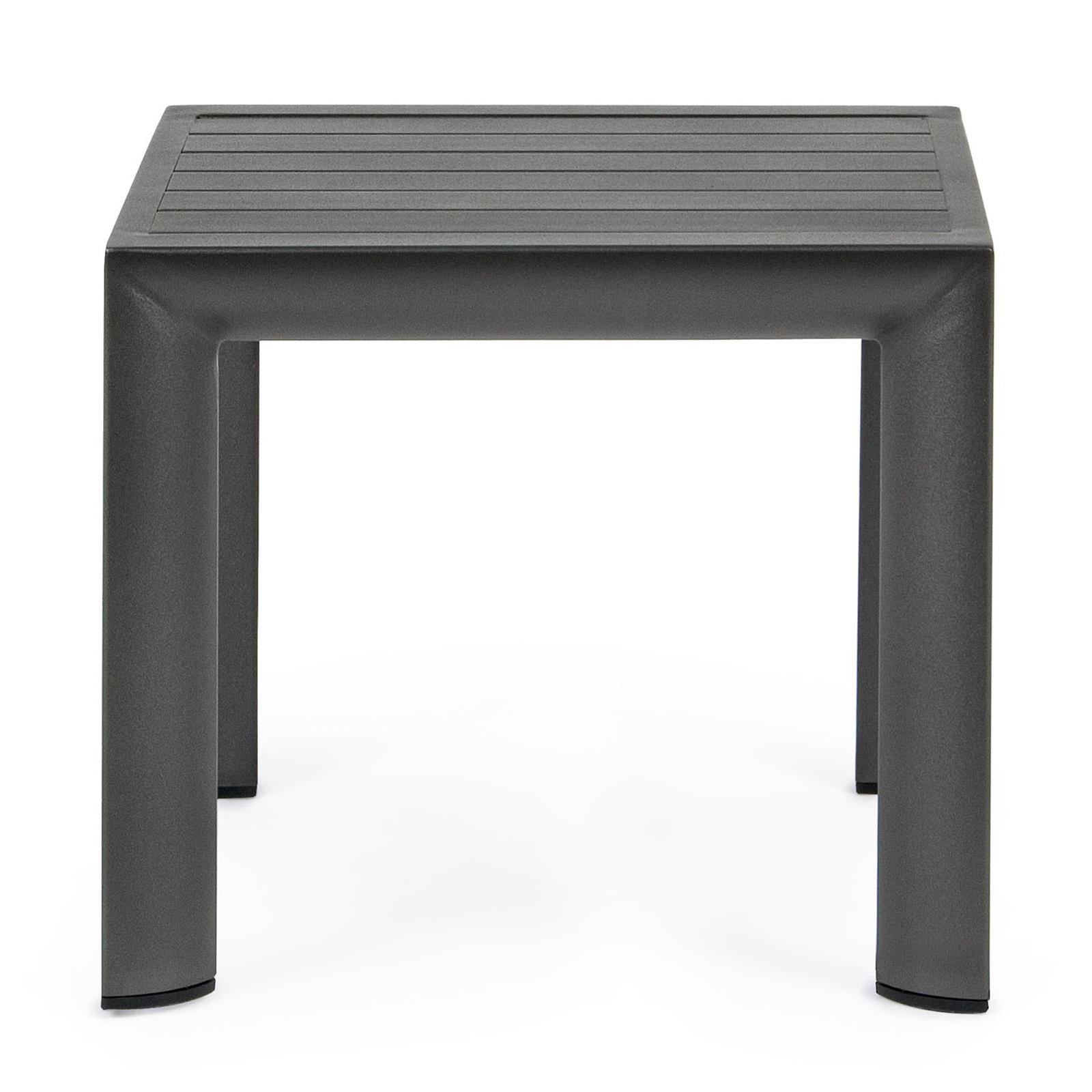 Tavolino cruise antracite per caffe da esterno e giardino 40x40 in alluminio