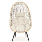 Poltrona sedia marley da esterno salottino intrecciato con cuscino