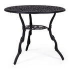 Tavolo victoria 80 cm tondo in alluminio antracite da esterno per giardino e veranda