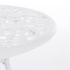 Tavolo victoria 110 cm tondo in alluminio bianco da esterno per giardino e veranda