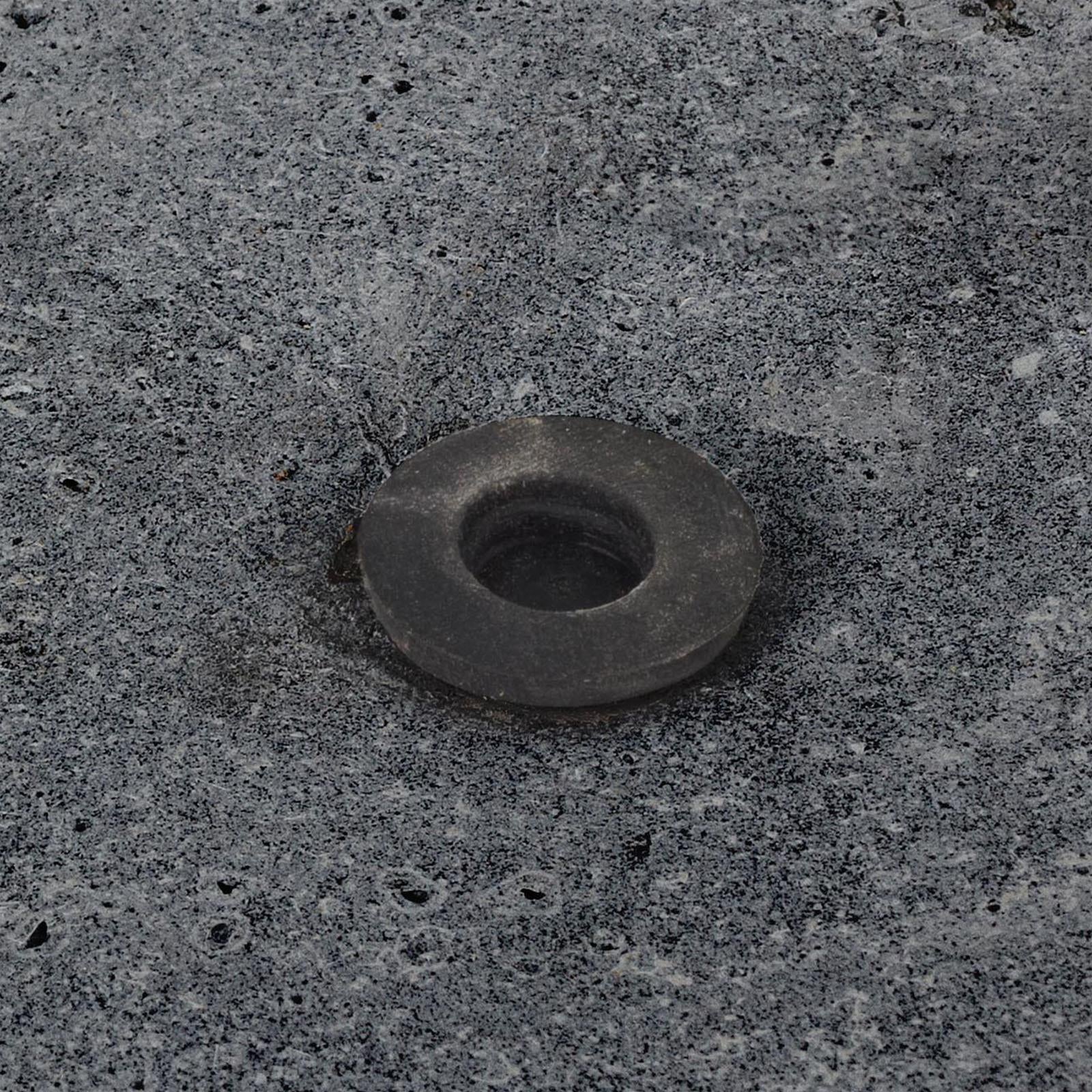 Set 2 vasi per piante in fibra di vetro graffiti tondi nero per giardino e veranda