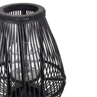 Lanterna con tre piedi da esterno nera in bamboo h 78 cm decorazione giardino