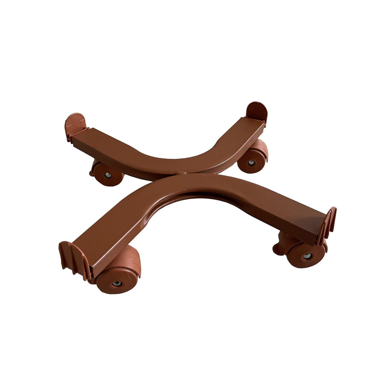 Carrello Portavasi In Legno Con Ruote: Sottovaso Rotondo Diametro 35cm Per Interni Ed Esterni