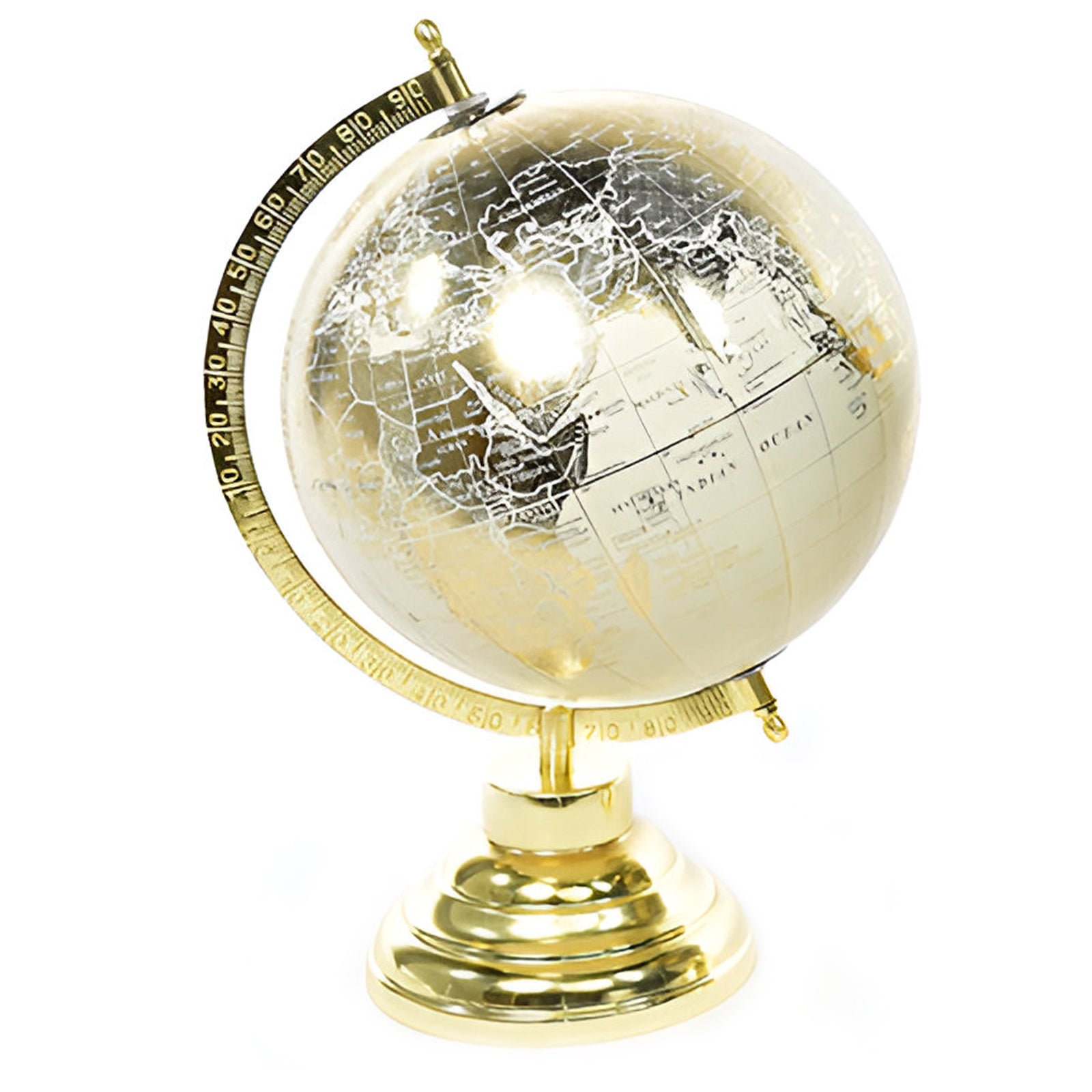 Console Con Struttura In Ottone Lucido, Piano In Vetro Di Forte - Foto 9