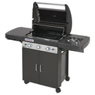 BARBECUE BBQ FORNELLO BRACE GRIGLIA CON RUOTE A GAS 3 SERIES LS PLUS DUALGAS BRUCIATORI