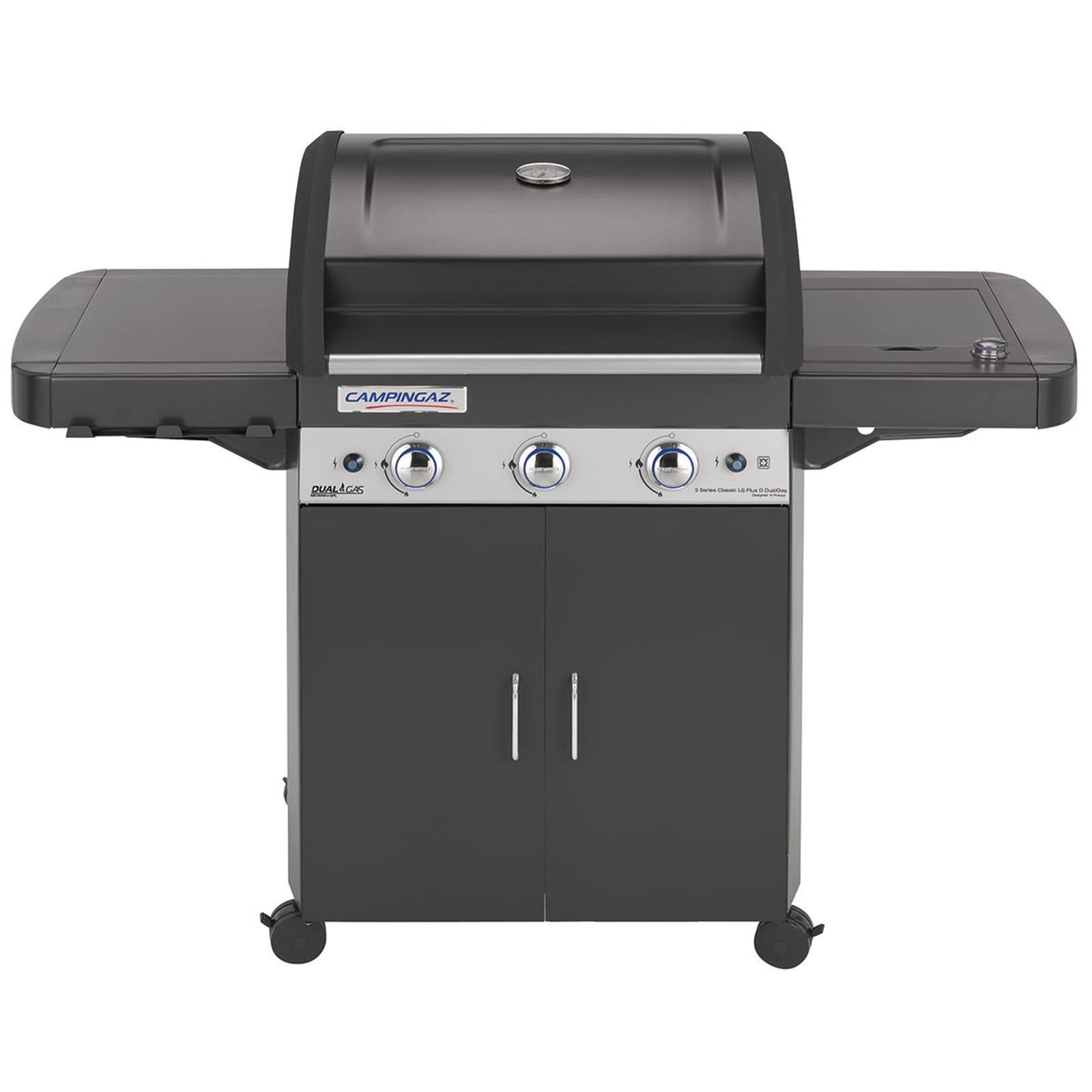 BARBECUE BBQ FORNELLO BRACE GRIGLIA CON RUOTE A GAS 3 SERIES LS PLUS DUALGAS BRUCIATORI