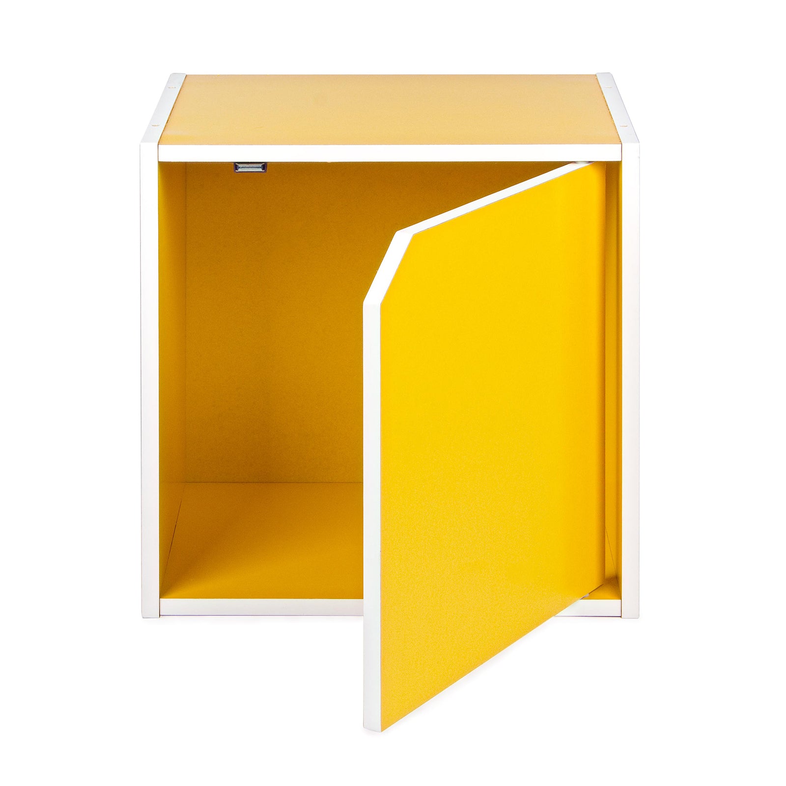 Cubo mensola 35 cm componibile a libreria arredamento moderno / Cubo con  anta / Blu
