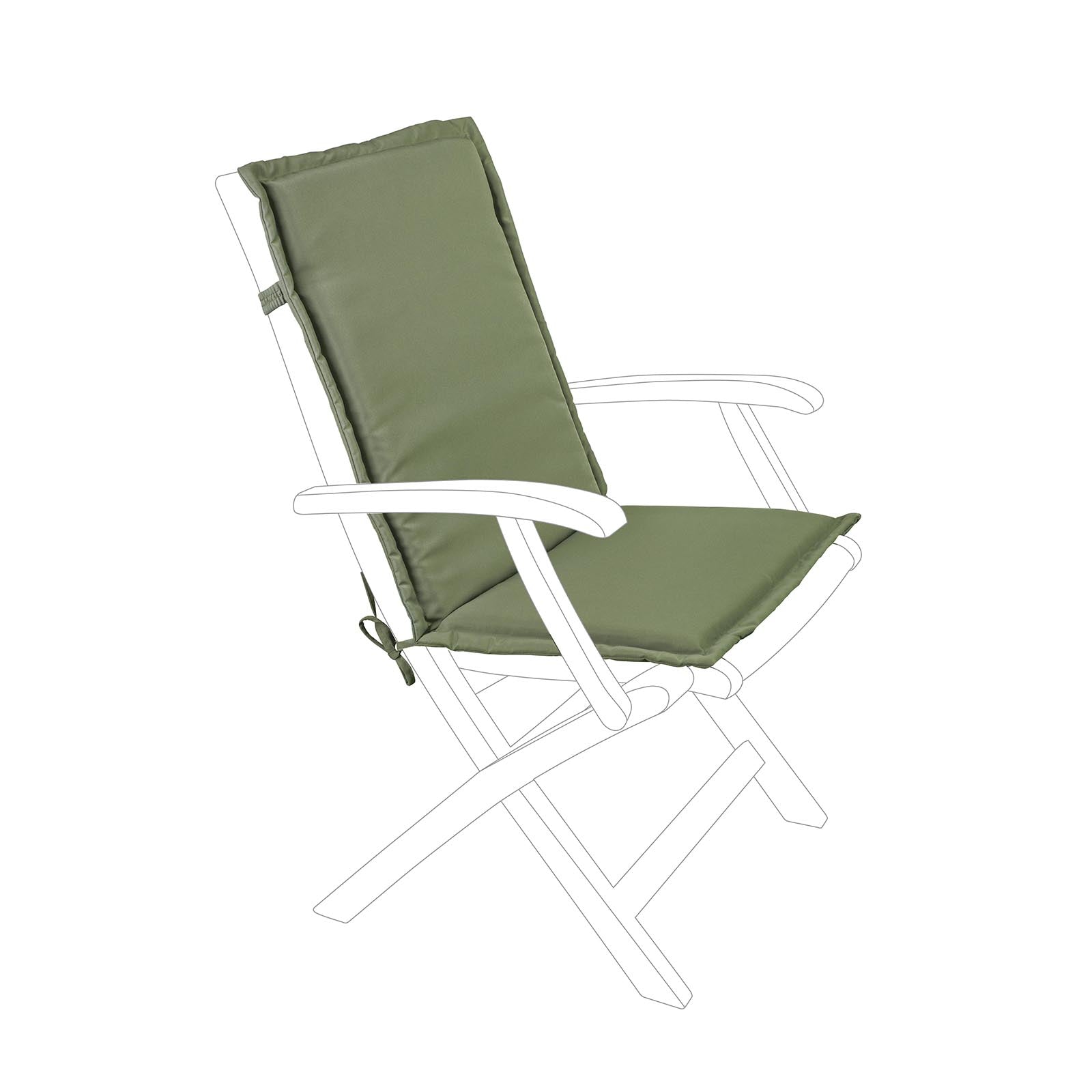 Cuscino per sedia e poltrona con Schienale Medio in materiale idrorepe –