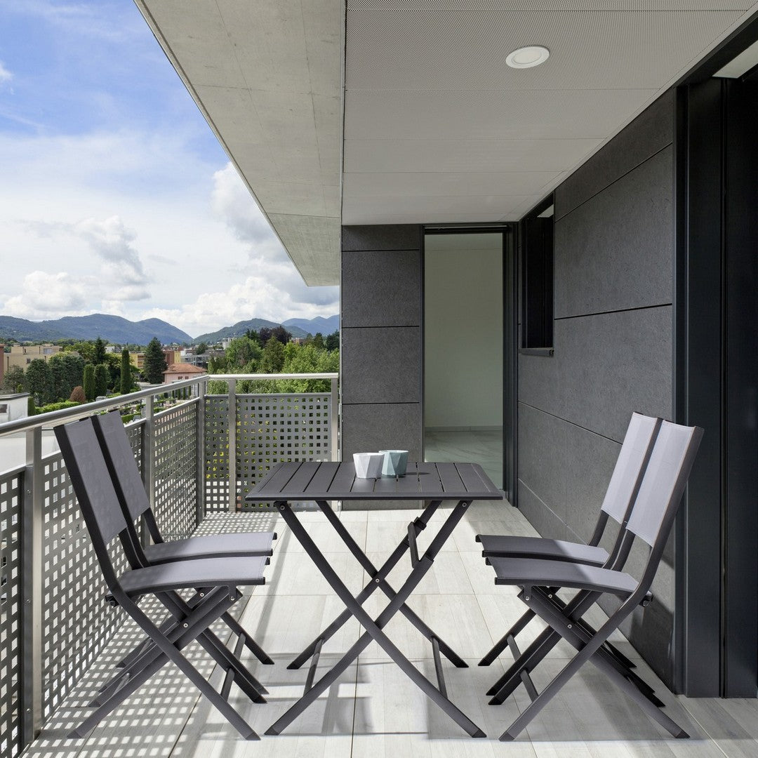 2 sedie pieghevoli da esterno in alluminio bianche ELIN