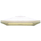 TELO DI RICAMBIO CON BORDO GAZEBO 3 X 3 MT COPERTURA PANNA BEIGE BIANCO ECRU GAZEBI