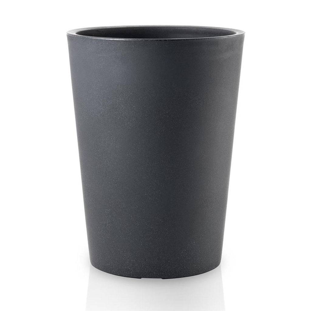 VASO TONDO ALTO ROTONDO VASI RESINA COLORATI da esterno e giardino per piante e fiori (VASO 66 CM - ANTRACITE)