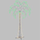 FIGURA LUMINOSA PALMA A LED EFFETTO NEON H 200 CM BIFACCIALE DA GIARDINO
