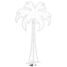 FIGURA LUMINOSA PALMA A LED EFFETTO NEON H 200 CM BIFACCIALE DA GIARDINO