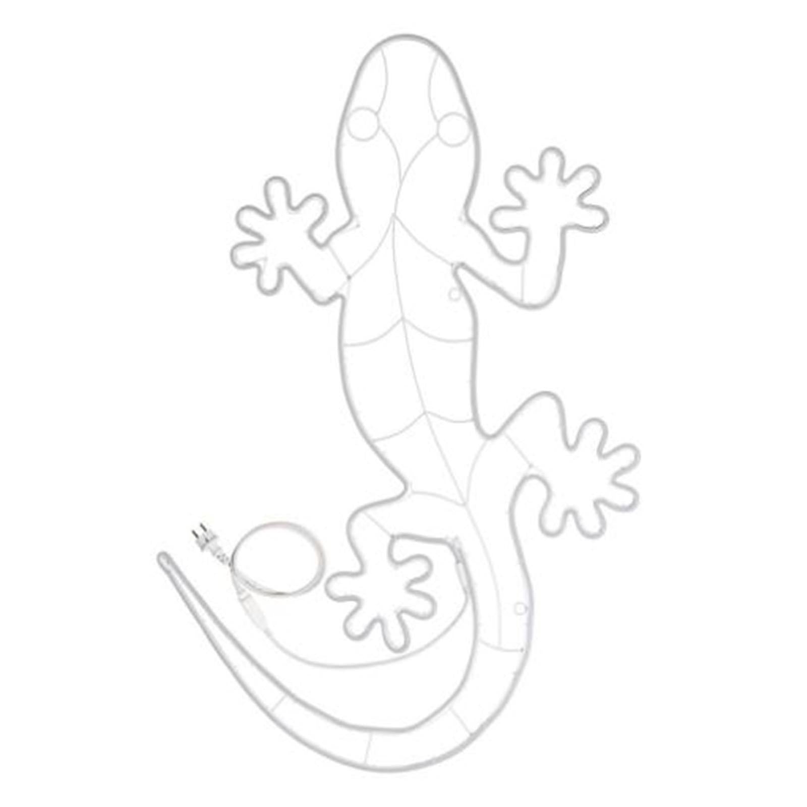 FIGURA LUMINOSA GECO A LED EFFETTO NEON H 130 CM BIFACCIALE DA GIARDINO
