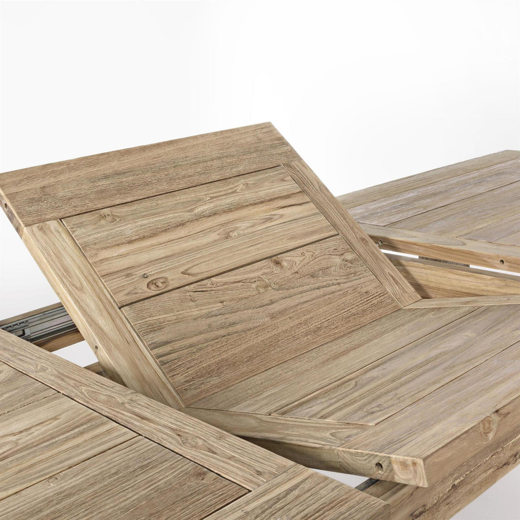Tavolo montevideo in legno di teak riciclato allungabile da giardino 200/260x100